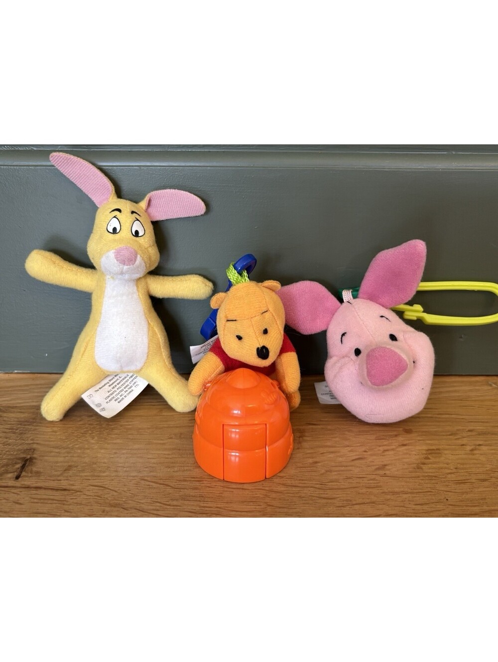 Disney Winnie the Pooh McDonald’s Plush Toy Clip On Piglet Pooh Plush Rabbit